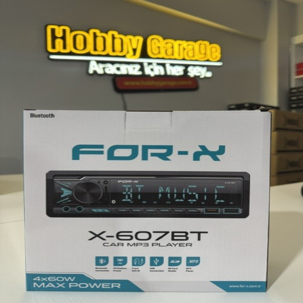 FOR-X X-607BT OTO TEYP 4X60 USB AUX BLUETOOTH SD HIZLI ŞARJ