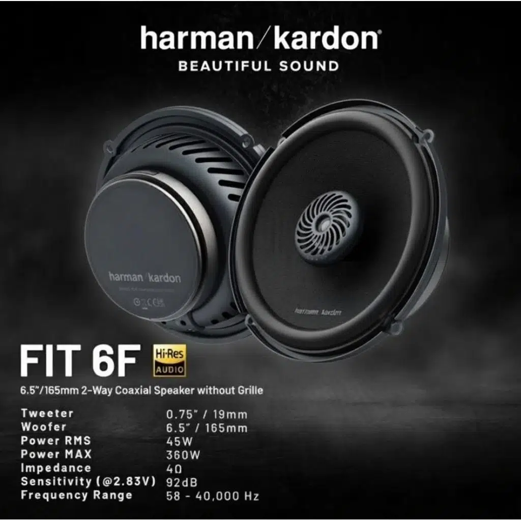 HARMAN KARDON FIT 6F 16CM COAXİEL HOPARLÖR TAKIMI HARMAN KARDON FIT 6F 16CM COAXİEL HOPARLÖR TAKIMI